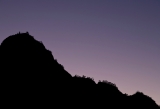 Mountain ridge and twilight