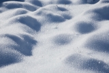 Frost on snow mounds