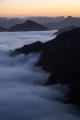 Over Borland valley, dusk, Fiordland