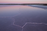 Salt lake at dusk